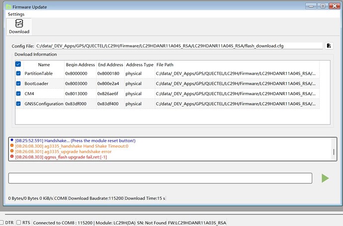 Handshake fail after Reset