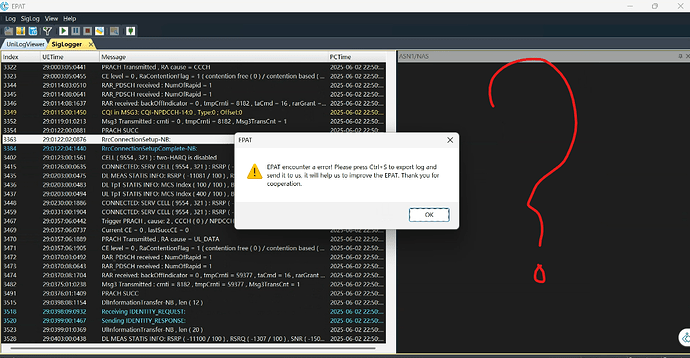 EPAT Error in Message View