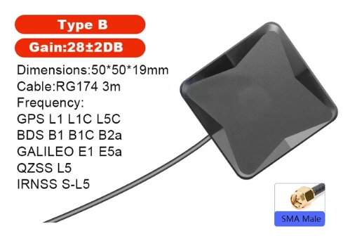 Antenna_Multi-band_puck with L1 L2 L5 RTK GPS GLONASS GALILEO Active High Precision